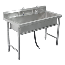 商用不锈钢水槽单槽一体学校定制洗手洗碗池带支架工厂幼儿园
