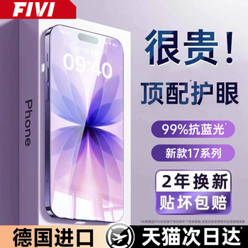 [Ar Anti-Reflective Corning Eye Protection Film] Fivi Is Suitable for Apple 17 Pro Max Tempered Film, iPhone 16 Pro Phone Film, New 15 Privacy Film, 13 Blue Light Protection Film, 14 Corning Protective Film