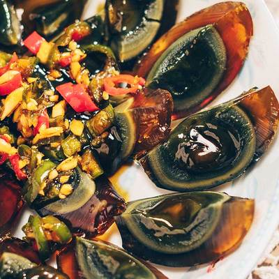 【第二件6.9元】鸿狮皮蛋松花蛋无铅55g6枚即食溏心蛋变鸭蛋特产