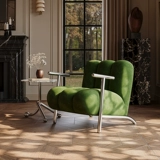 Средневековый повседневный диван-кресло в стиле ваби-саби, дизайнерское кресло для гостиной, балкона, Чандигарха, кресло из овчины