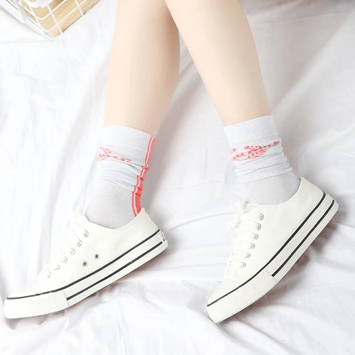 Гольфы, японские брендовые демисезонные носки, осенние, популярно в интернете, средней длины