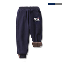 Boys thick cotton pants childrens loose sports pants wear warm middle and big children autumn and winter cotton cotton for winter