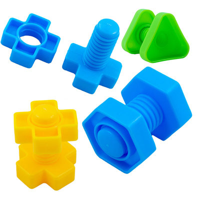 Children's Montessori screw early education building blocks 1-2-3-4 years old baby shape matching cognitive toys hand-eye coordination