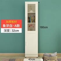 Solid wood filing cabinet Information filing cabinet Office bookcase with lock cabinet sub-panel type bookshelf with glass door locker