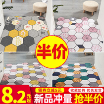 Entrance door mat Home Entrance Doorway Silk Ring Foot Mat Nordic Mesh Red Pvc Genguan Carpet Door Cushion Can Cut Down