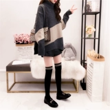 Свитер, трикотажная куртка, оверсайз, увеличенная толщина, коллекция 2022, в корейском стиле, в западном стиле