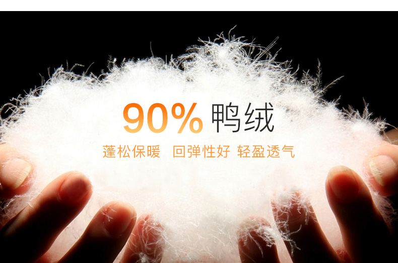 雅鹿 男士中长款羽绒服 90%含绒量 狐狸毛领设计 图5