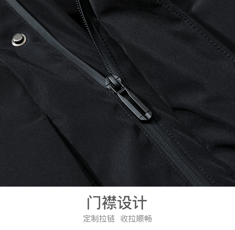 雅鹿 男士中长款羽绒服 90%含绒量 狐狸毛领设计 图16