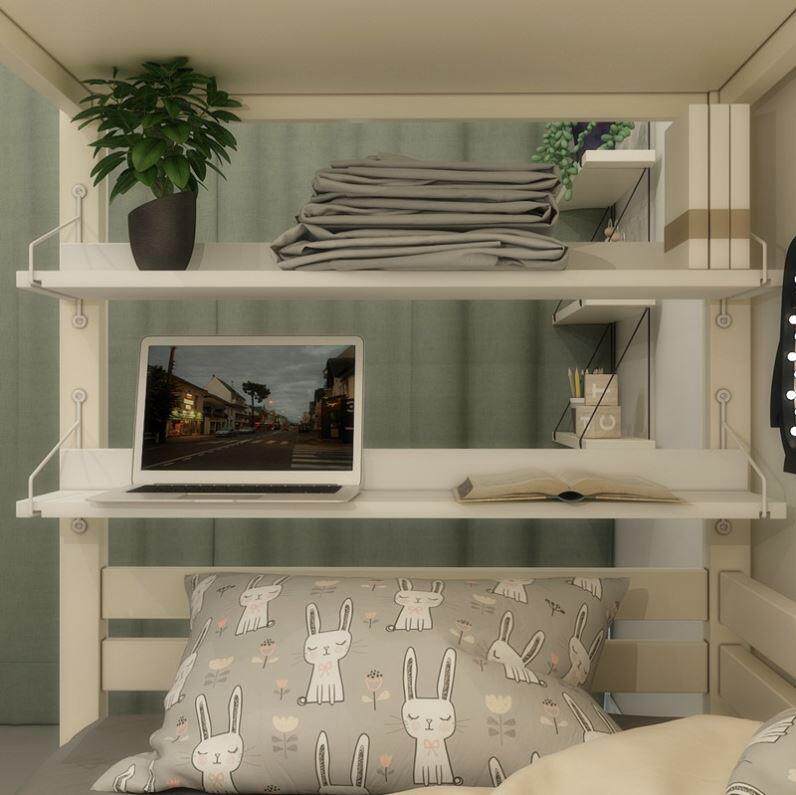 Bookshelf, bed, bed, dormitory artifact, good thing, recommended small cabinet storage cabinet with clothes on the bed