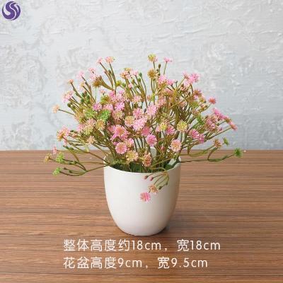 Decorative flower creative fake flower pendulum piece plastic indoor potted parlor flower art flower in the refrigerator on the top of the air conditioning