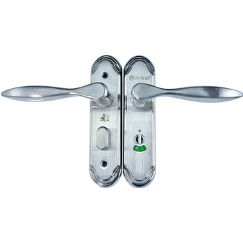 Fearless Bathroom Door Lock Toilet Bathroom Universal Keyless Indoor Aluminum Alloy Door Handle Lock