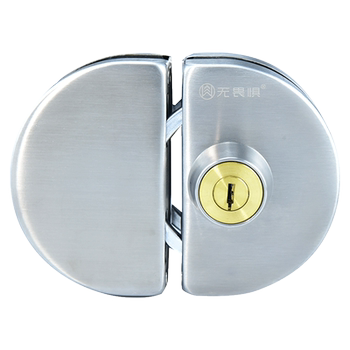 Fearless 304 Glass Door Lock Push-Pull Double Door No-Drill Central Lock for Shops Single Door Double Door Lock Commercial Lock