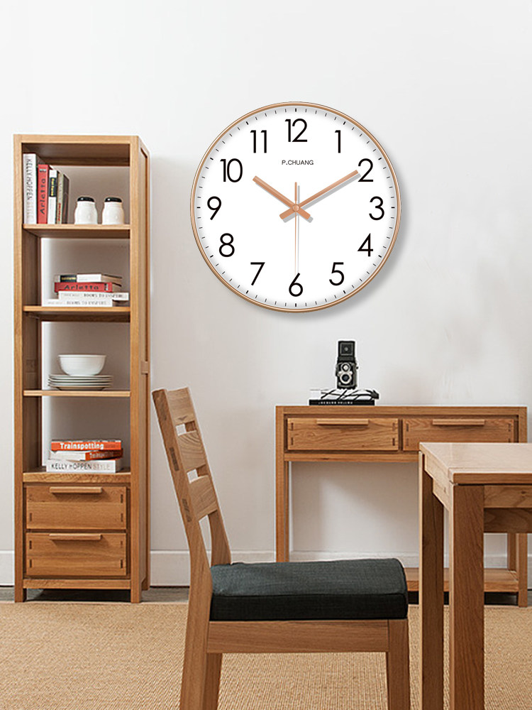 Modern Minimalist Clock Radio-Controlled Wall Clock for Living Room Home Use Light Luxury Fashion Classroom Quartz Wall Clock Automatic Time Setting