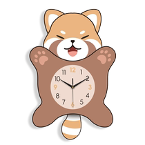 Suning.com Cartoon Cute Wall Swinging Clock Creative Wall Clock Living Room Home Modern Simple Clock 2129