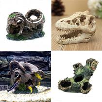 Egypt Cave Fish Shrimp Shelter From House Aquarium Fish Tank Pendulum with View Simulation Sunken Wood Dinosaur Resin Skulls Skull Skull