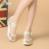 Весна и осень 2021 года, новый стиль, тканевая обувь в старом Пекине, женская обувь, одинарные туфли с приподнятой обувью с вышивкой в этническом стиле, танцевальная обувь на сухожильной подошве