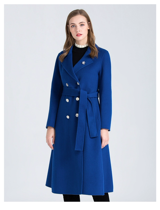 Áo khoác len nữ mide dài trung bình của Dishe Aier dài tay 2019 cho nữ những sản phẩm mới - Trung bình và dài Coat