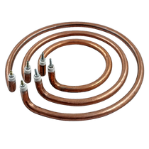 Electric pot heating tube multi-purpose pot ring copper-plated heating tube dry-burning tube electric heating tube heating plate set of large medium and small