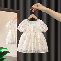 Girls summer dress 2021 New Net Red foreign air Korean childrens princess dress summer tide baby skirt