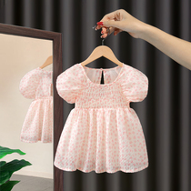 Girls summer dress 2021 summer new baby girl princess dress Korean children children Net red dress dress
