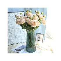 Simulated peony flowers fake advanced bionic flower ornaments flower bouquets home living room table decorations decorative flowers roses
