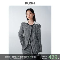 RUISHI Richter Style Vind Retro geometric zebra with trendy aromas of the autumn jacket womens suits