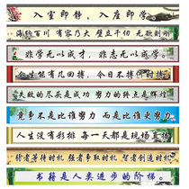 Inspirational slogans above the blackboard Class culture wall stickers Classroom banners Podium famous quotes Class training beams large words slogans