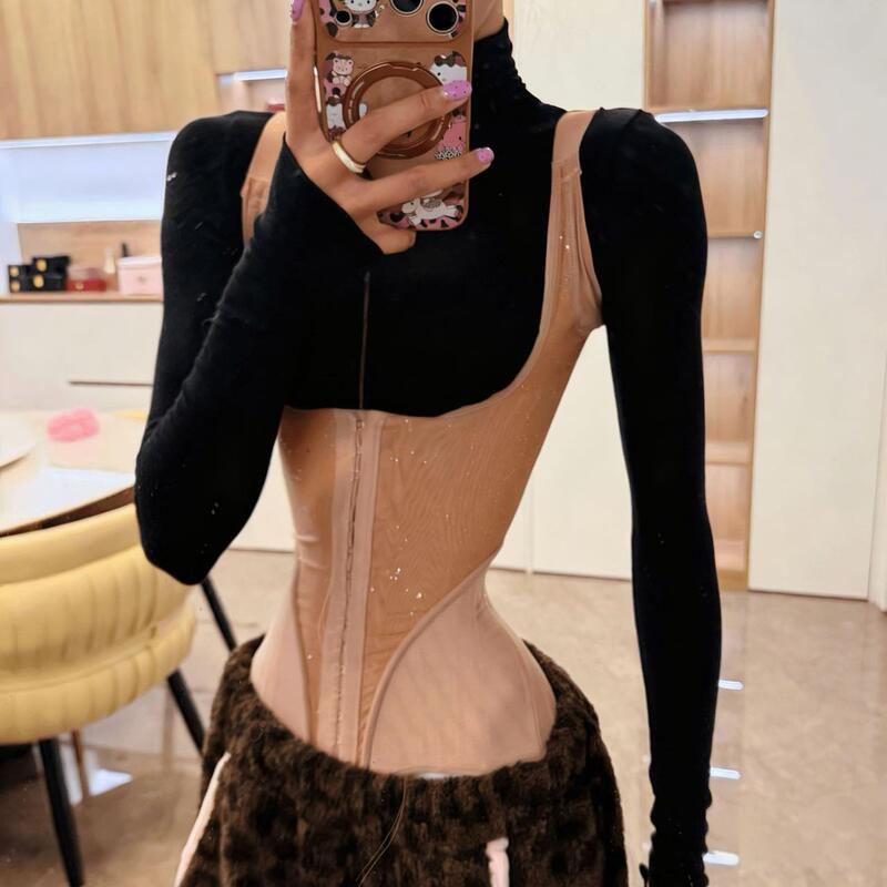 Upgraded Version of the 25-Bone High-End Shapewear, Strong Compression Tummy Control Vest, Thin Waist Trainer, Postpartum Waist Cincher
