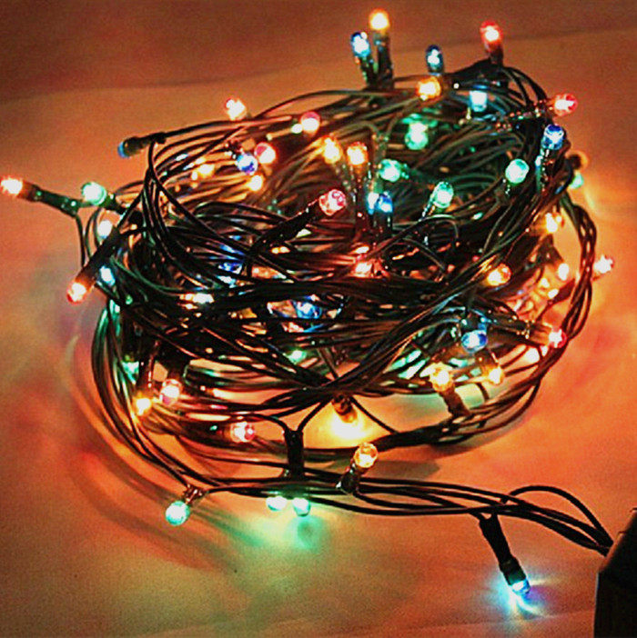 High-end Security Decorative Lights New Year Decorations Christmas Tree Decorative Lights 5 m 100 Head Mights Bulb Light Strings