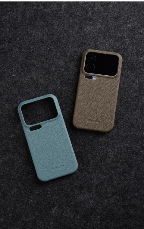 Textured Orange Leather Phone Case