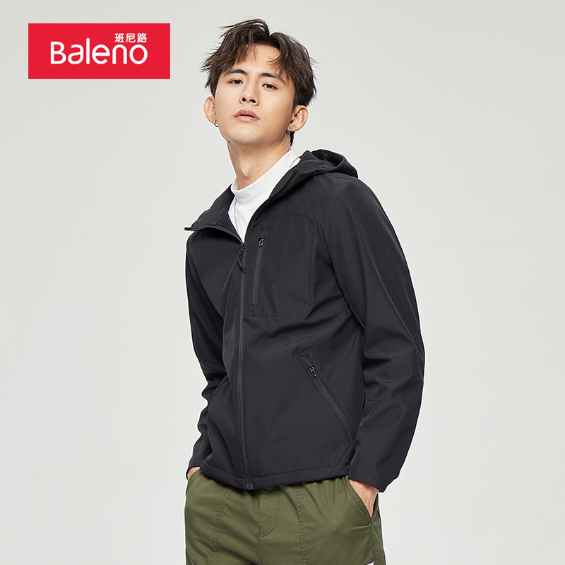 Baleno's New Autumn Men's Clothing, Simple and Warm Ceramic Print Soft Shell Jacket, Fashionable Hooded Jacket for Men Baleno's New Autumn Men's Clothing, Simple and Warm Ceramic Print Soft Shell Jacket, Fashionable Hooded Jacket for Men