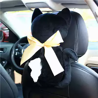 Back cat car tissue box smoking car chair back hanging sanitary paper box cartoon cute car interior decoration products Female