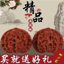 Wenwan walnut official hat four-story lion head handle piece