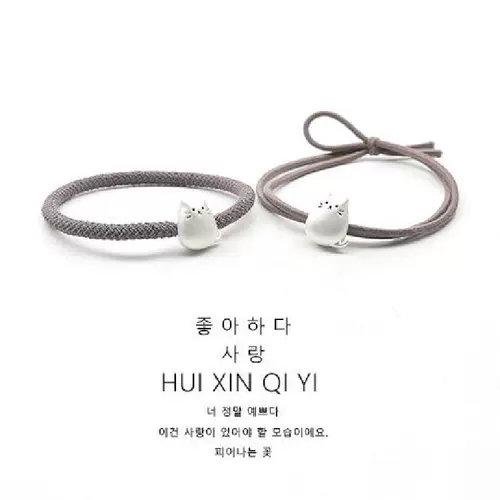 Резинка для волос, брендовый браслет для влюбленных, чехол для друга, в корейском стиле, простой и элегантный дизайн, популярно в интернете