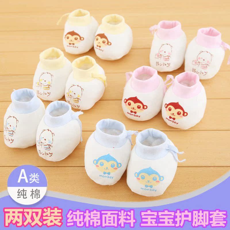 .. giày bé chân chăm sóc và vớ cotton sơ sinh đặt chân bé giày thiết lập sơ sinh mùa xuân / hè 0-6-12 tháng.