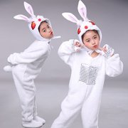 . Ngày Năm mới mới cho trẻ em thỏ váy biểu diễn nhỏ màu trắng hiệu suất thỏ súc váy mầm non giai đoạn khiêu vũ trang phục.