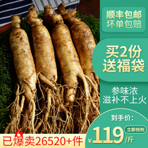 Fresh ginseng sparkling wine Changbaishan 500g6-8pcs Northeast Jilin specialty fresh ginseng pruning belt soil