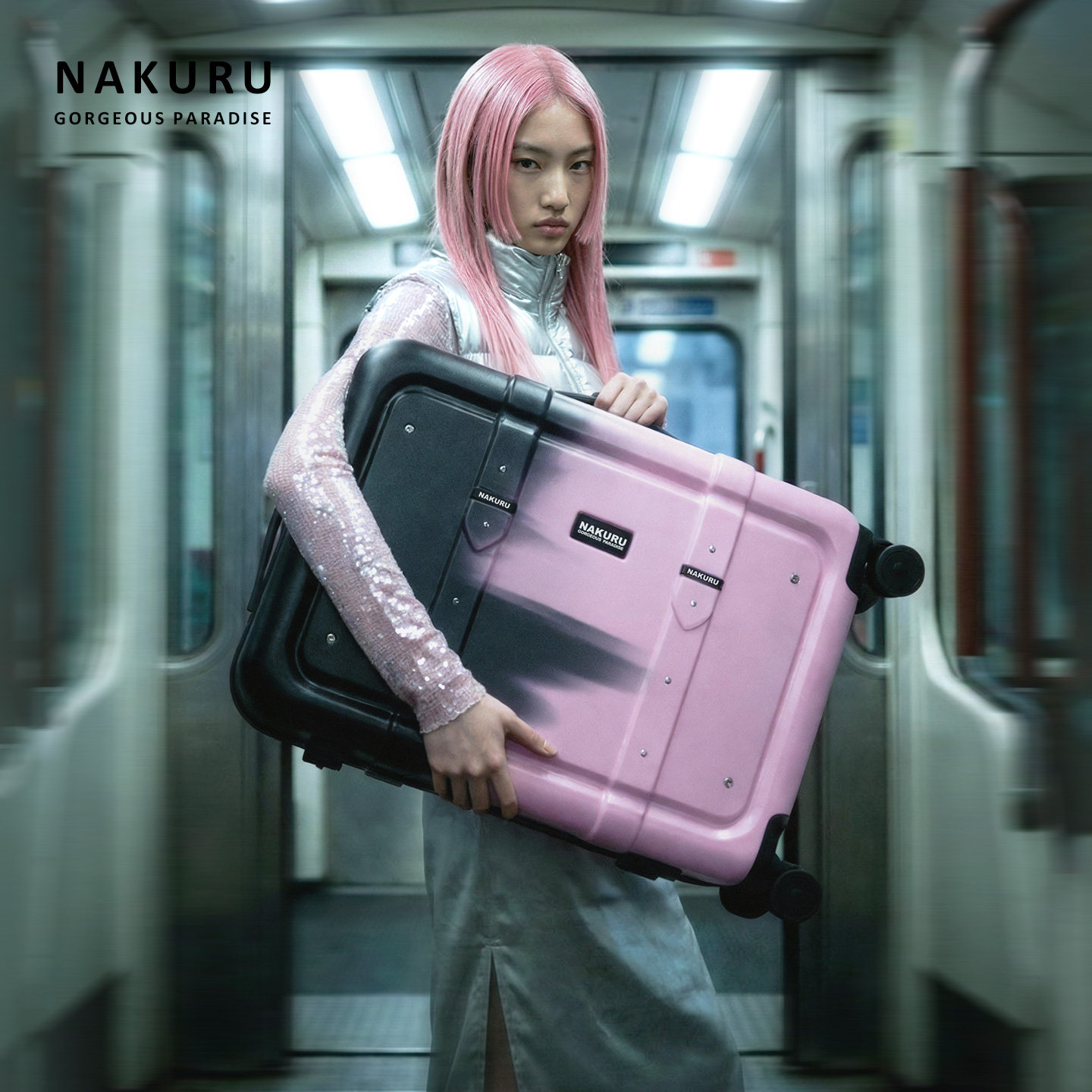 Stylish and durable 20-inch carry-on suitcase for students living in dormitories.