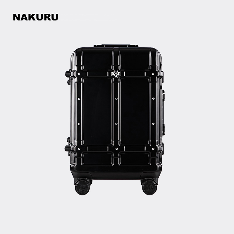 Silver box pull box large capacity 28 inch retro suitcase men tide nightclub harassed personality suitcase 24 aluminum frame