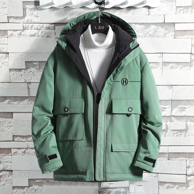 男士外套冬季修身潮流短款羽绒棉服