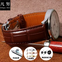 Tissot, omega, коричневый ремешок для часов подходит для мужчин и женщин, из натуральной кожи