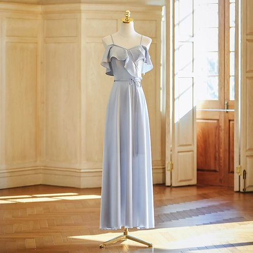 Синее платье подружки невесты, подходит для подростков, для подружки невесты, эффект подтяжки