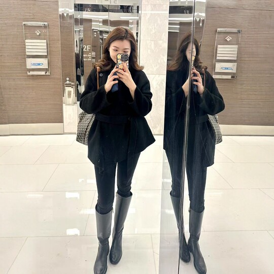 高腰显瘦弹力黑色打底裤女式春秋薄款2025新款外穿九分小脚小黑裤