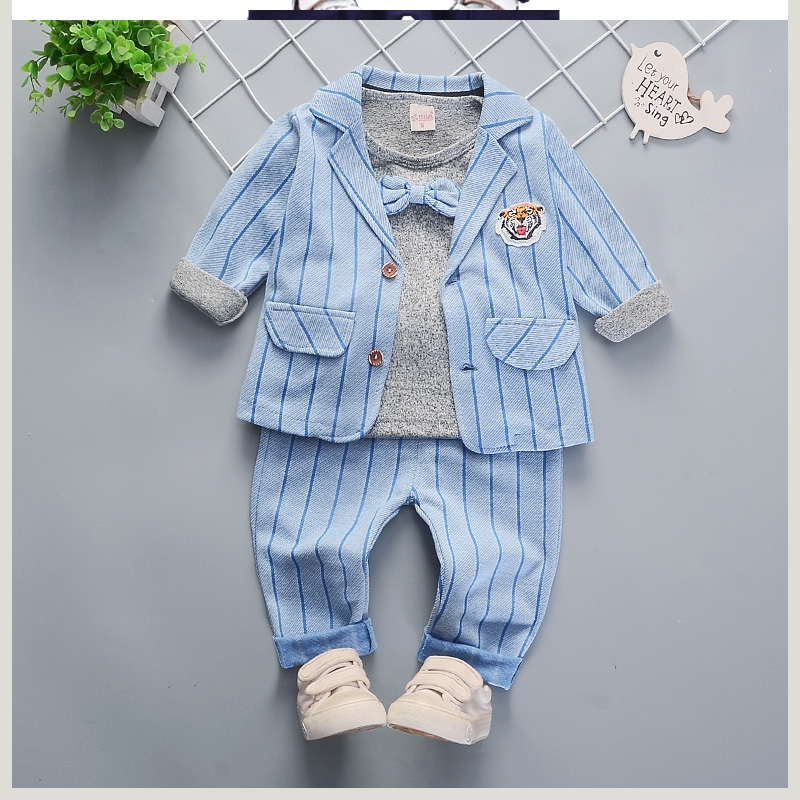 Một tuổi váy baby baby quần áo 2 nhỏ chàng trai trẻ em từ 0 mùa thu / mùa đông váy 3 sinh nhật 1 phù hợp với ba mảnh phù hợp.