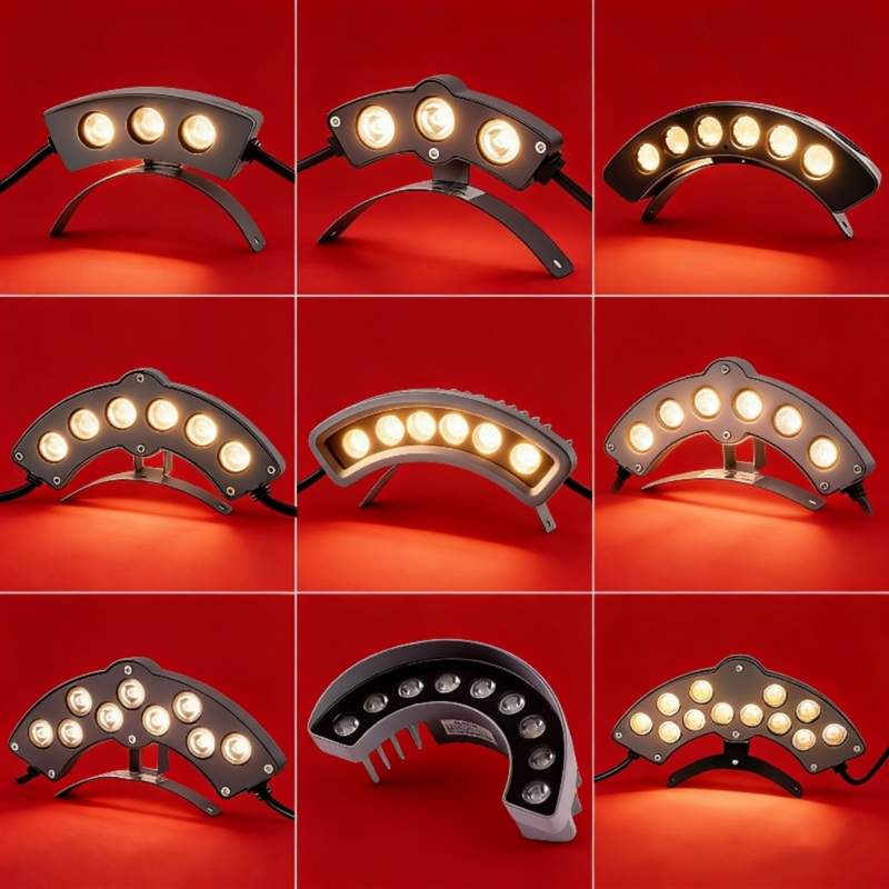 Led Pavilion Ancient Building Corrugated Light Outdoor Waterproof Antique Eaves Light 6W Crescent Floodlight Ancient Building Tile Light