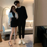 Осенняя парная одежда для влюбленных, небольшой дизайнерский комплект, платье, юбка, тренд сезона, имитация рубашки, французский стиль