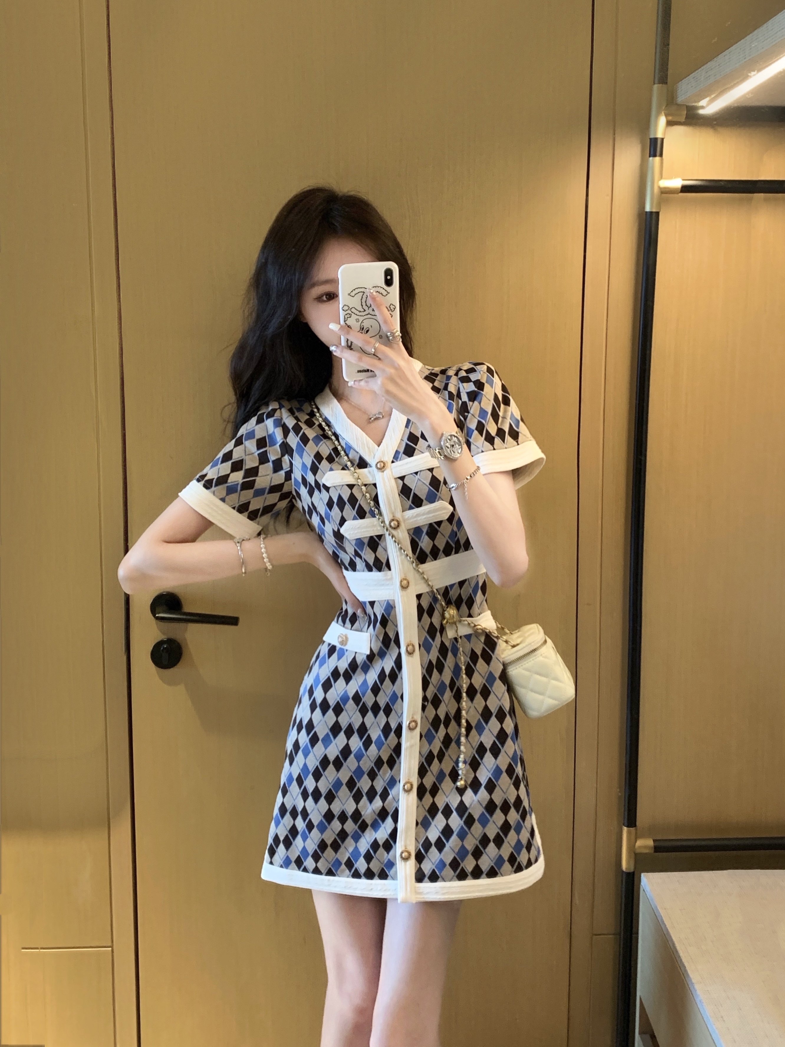MUEL Original LITTLE FRAGRANT WIND Dress Women's Summer 2023 New Temperament Celebrities Slim Superior Sense Skirts-Taobao