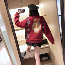 Zipper sweater womens autumn 2021 new foreign style wild retro Hong Kong flavor jacket net red short jacket Korean version loose