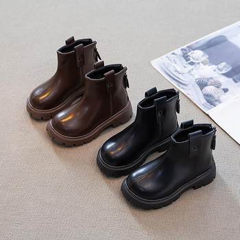Girls' Boots 2025 New Autumn and Winter Children's Short Boots Martin Boots Baby Girl Leather Boots Fashionable Versatile Single Boots Autumn
