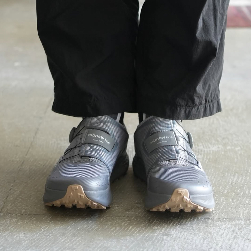 Spring and Summer New Co-Branded Boa Knob Outdoor Breathable Trail Running Shoes for Men, Lightweight Shock-Absorbing Sports Shoes, Running Shoes